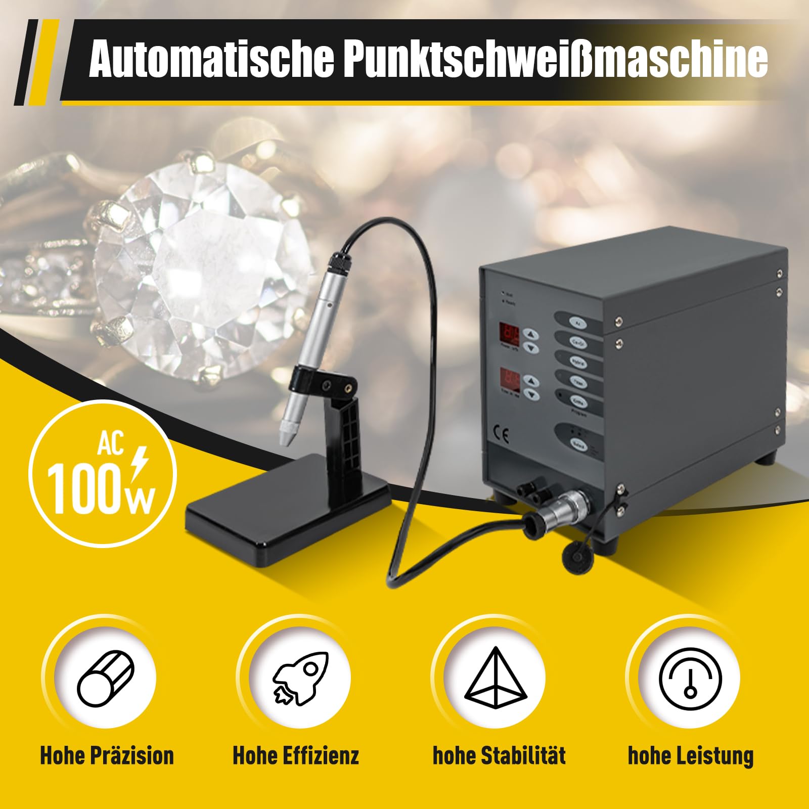 Automatische Punktschweißmaschine, Puls-Argon-Lichtbogenschweißmaschine Automatische Schweißmaschine, Schmuckschweißmaschine Schmuckreparaturwerkzeug für Schmuck-Schweißen