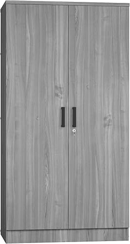 Miniatura 5 de Harmony Collection Armario de madera con dos puertas (gris)