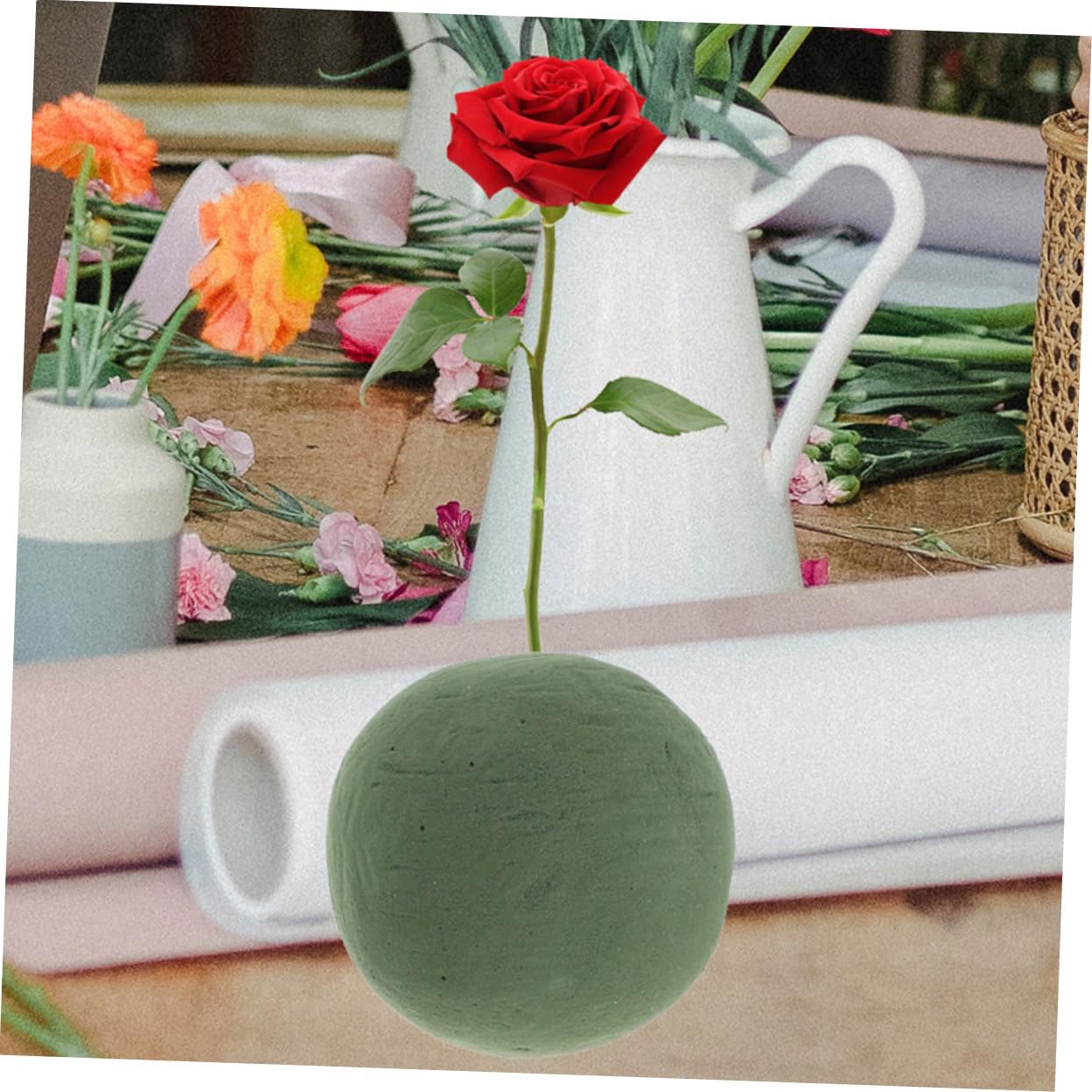 STOBOK 4 Pz di Fiori Schiume di Fiori Palline di Schiuma Secca Palline di Schiuma Floreale Blocchi di Schiuma Floreale Schiuma per Fiori Spugna Composizioni Floreali Resina Fenolica