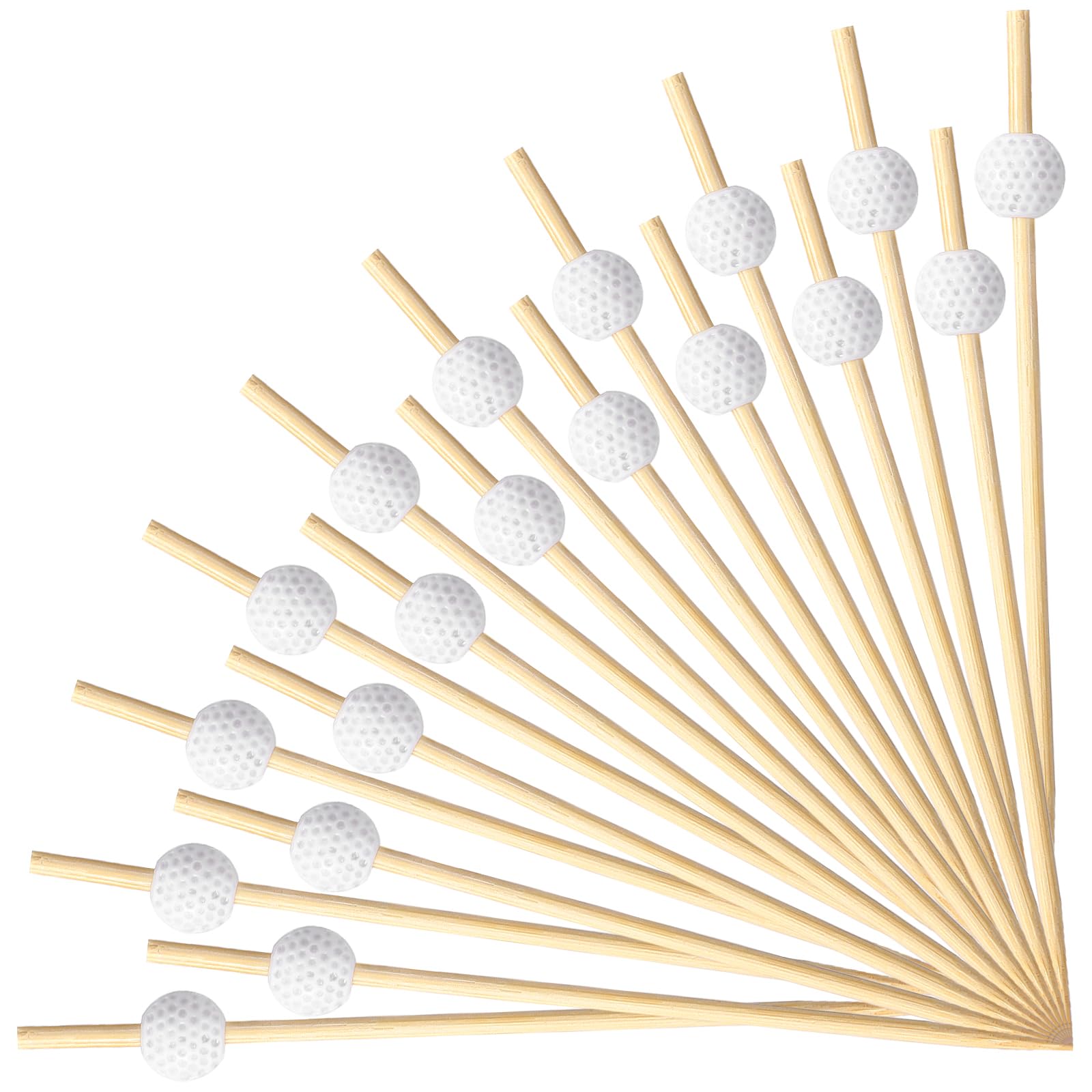 LayhitLayhit 300 Pcs Golf Cocktail Picks Party Decoration Fruit Golf Flag Tee Toothpicks Kabob Skewers Ball Sticks Food Picks Bamboo Appetizer Toothpicks Bamboo Cocktail Garnish for Party Supplies