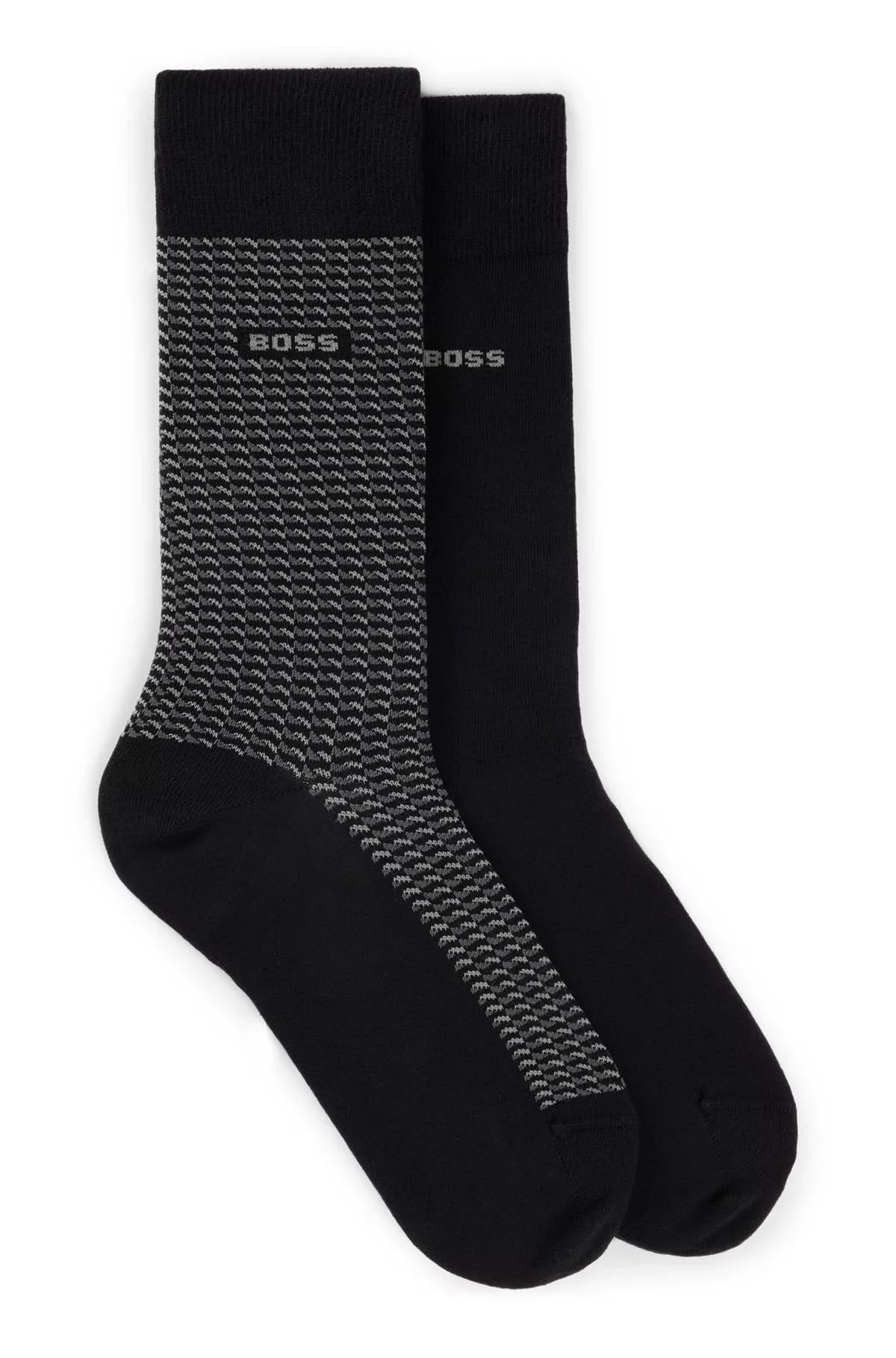 BOSS Men's 2P RS Mini Geom CC Regular_Socks, Black1, 39-42