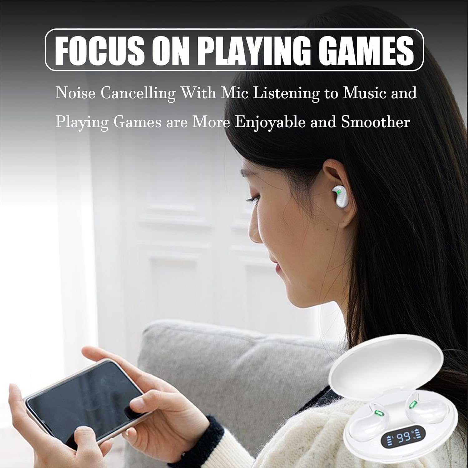 T16 Bluetooth 5.3 Sleep Earbuds for Side Sleepers, Noise Cancelling, IPX5 Waterproof, Wireless In-Ear Headphones