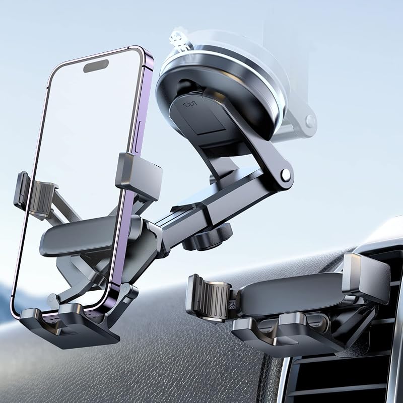 eSamcore Windshield Phone Mount for Car, Car Vent Phone Mount Gravity Suction Cup Phone Holder for Car Window Dashboard Car Cell Phone Holder for iPhone 14 Car Mount