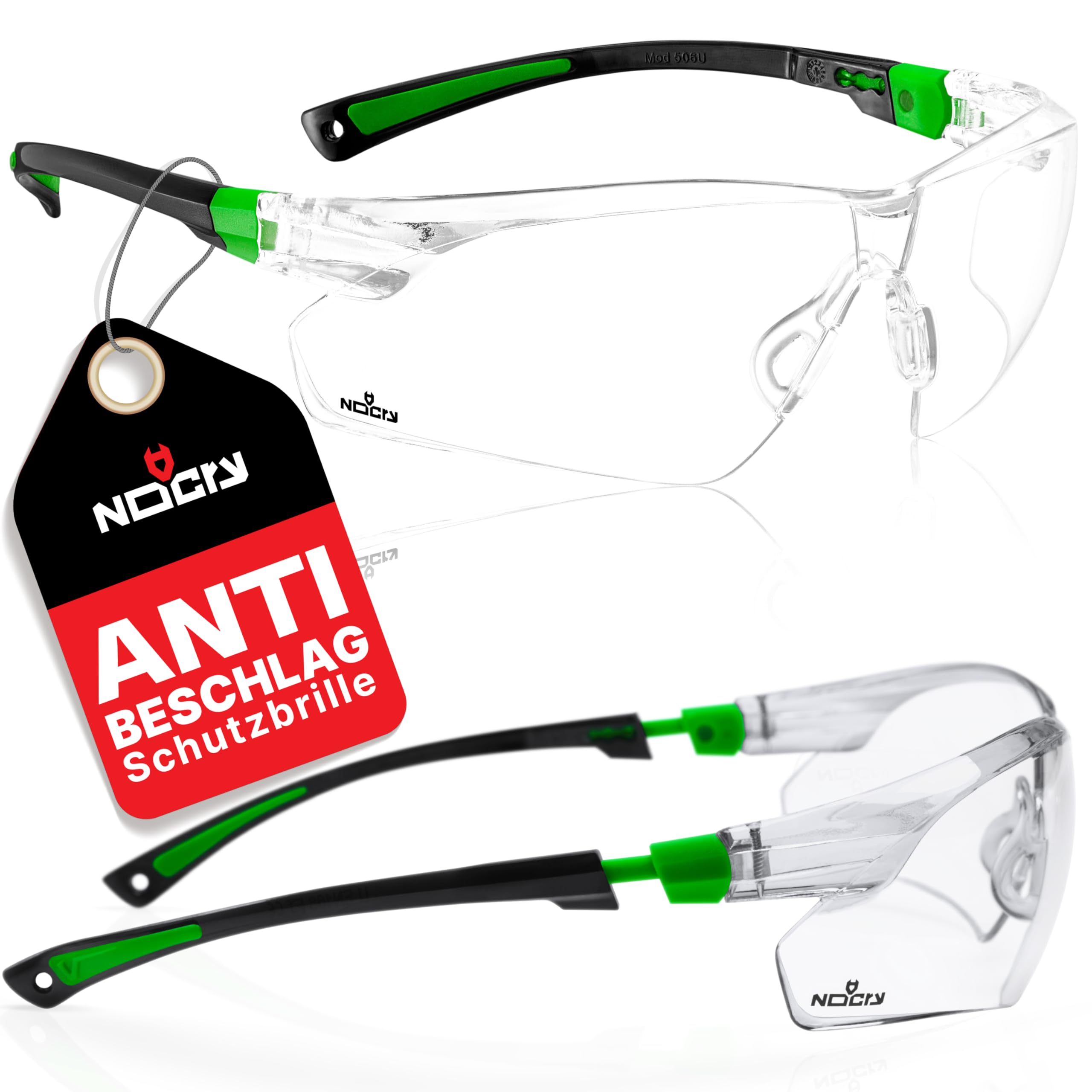 NoCry Schutzbrille mit Durchsichtigen Anti-Beschlag und kratzbeständigen Gläsern
