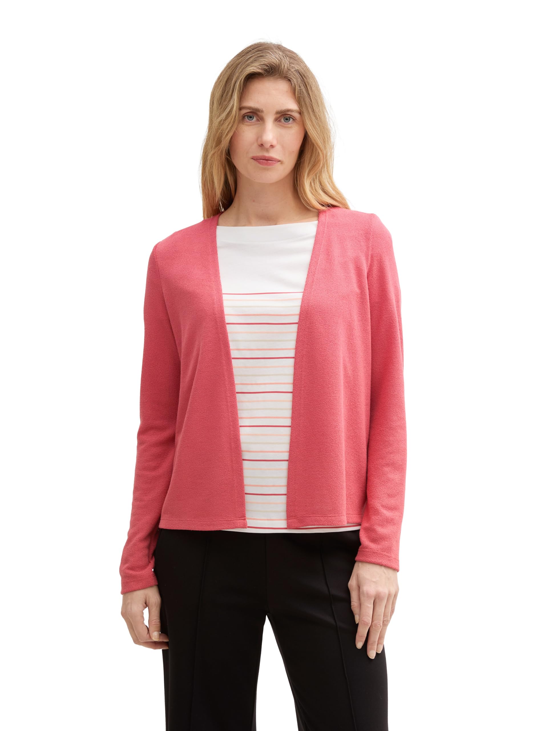 Tom Tailor Damen Basic T-Shirt Cardigan