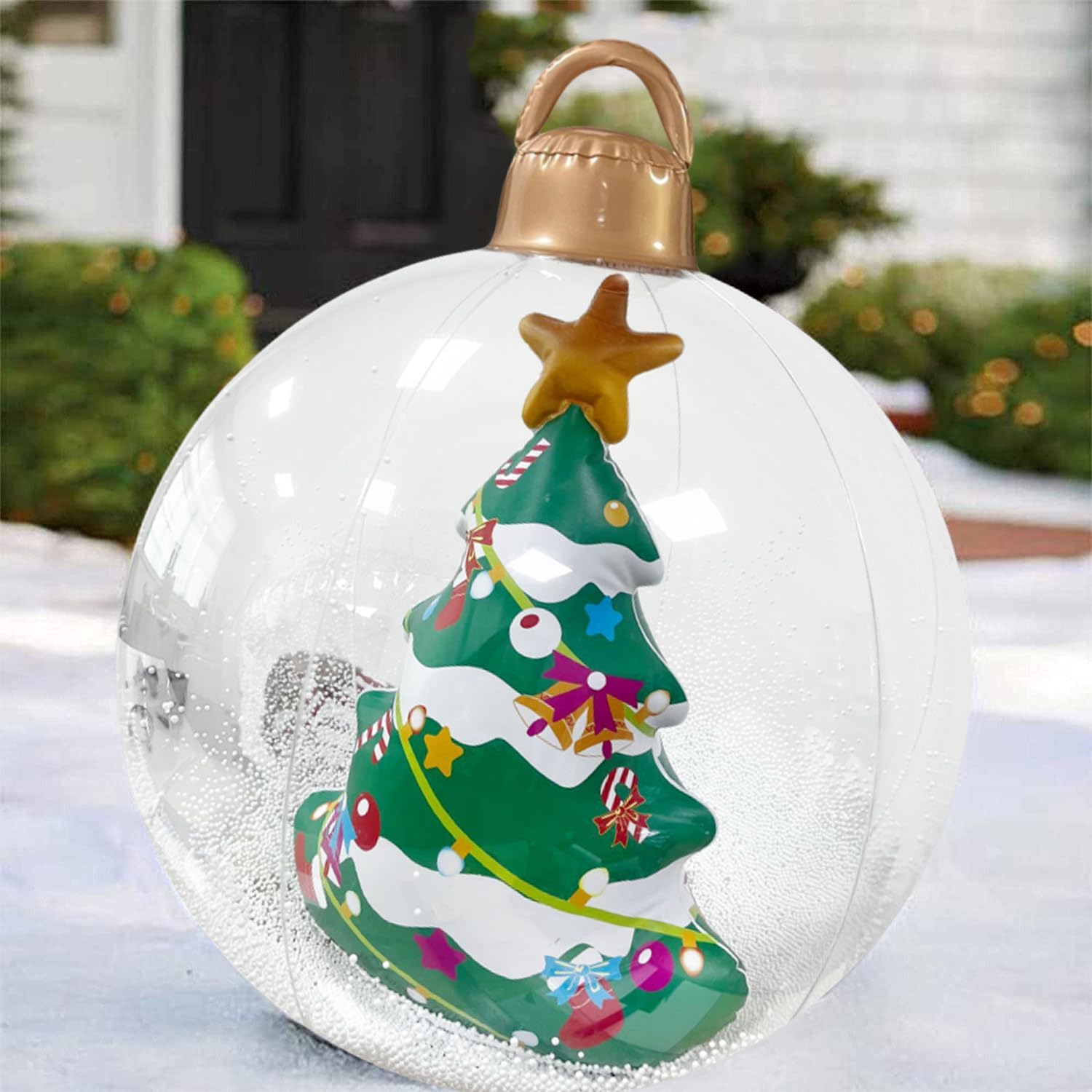 Inflatable Christmas Ornaments PVC Ball, 24 Inch Large