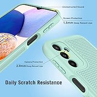 Vista 6 de FNTCASE Funda para Samsung Galaxy A14 5G funda protectora de doble capa resistente para teléfono celular, a prueba de golpes, resistente con parte