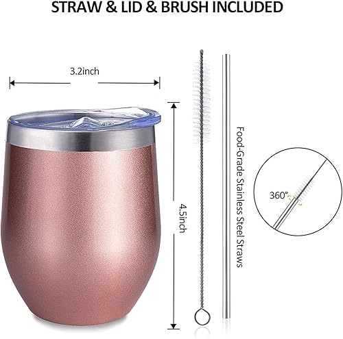 Miniatura 2 de Juego de 2 tazas de 40 años de matrimonio y aniversario para parejas, color oro rosa, acero inoxidable, vaso para vino, 40 aniversario, Mr Right Mrs