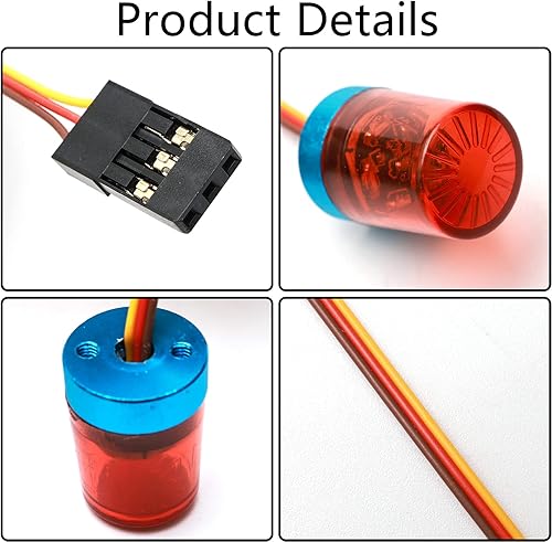 Miniatura 7 de Newzoll Kit de luz de coche RC Car Police luz intermitente lámpara de advertencia compatible con 110 TRX4 SCX10 Crawler Truck Ambulancia Coche RC