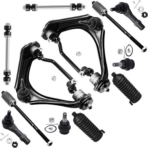 Miniatura 102 de Detroit Axle - Kit de suspensión delantera 2WD para Ford F-150 2004-2005, 2 brazos de control superiores, 2 rótulas inferiores, 2 barras