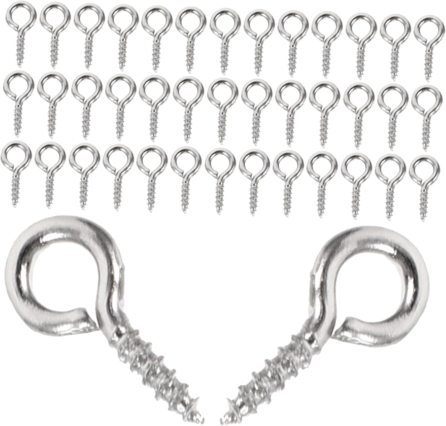Small Eyelet Screws Easy to Install 10mm for Jewelry Making 600pcs Iron Eye Pins Hooks with Versatile Application for Earring and Bracelet Assembly