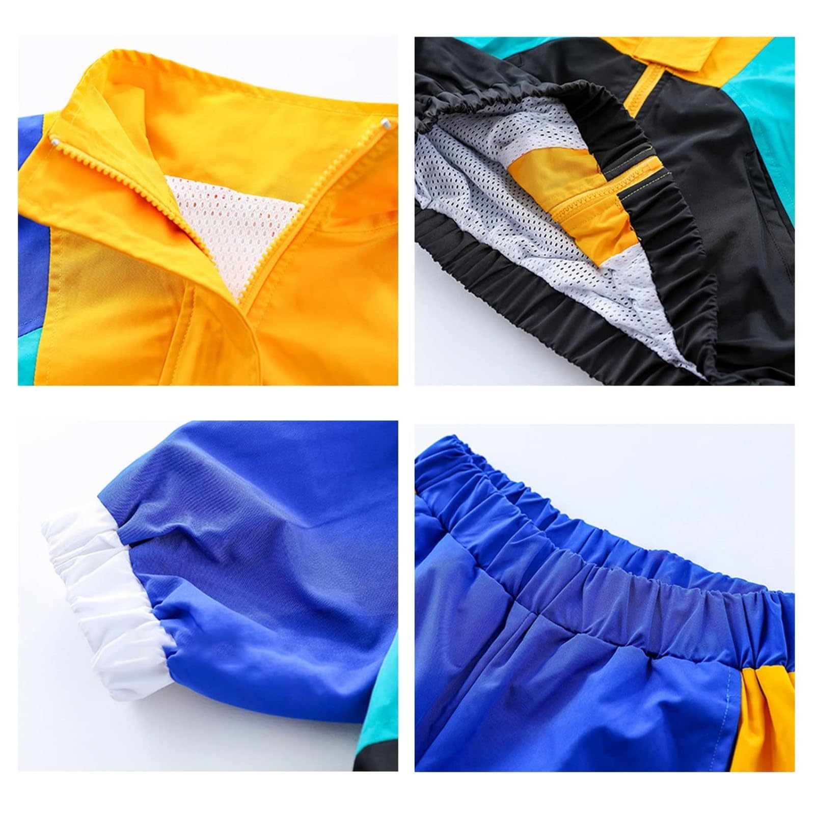 Baby Kostüm Fotoshooting Unisex Kinder Color Block Kleidungsset Stilvolles Street Retro Trainingsanzug Outfit Hip Hop Tanzkostüm T 3