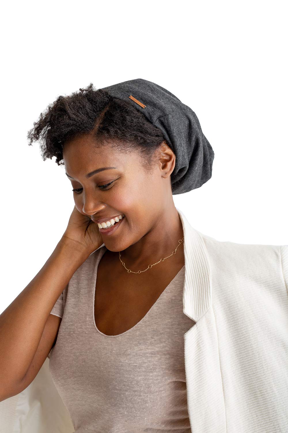 Grace Eleyae GE Women's Adjustable Satin Lined Sleep Cap Slap Hair Care Beanie Hat