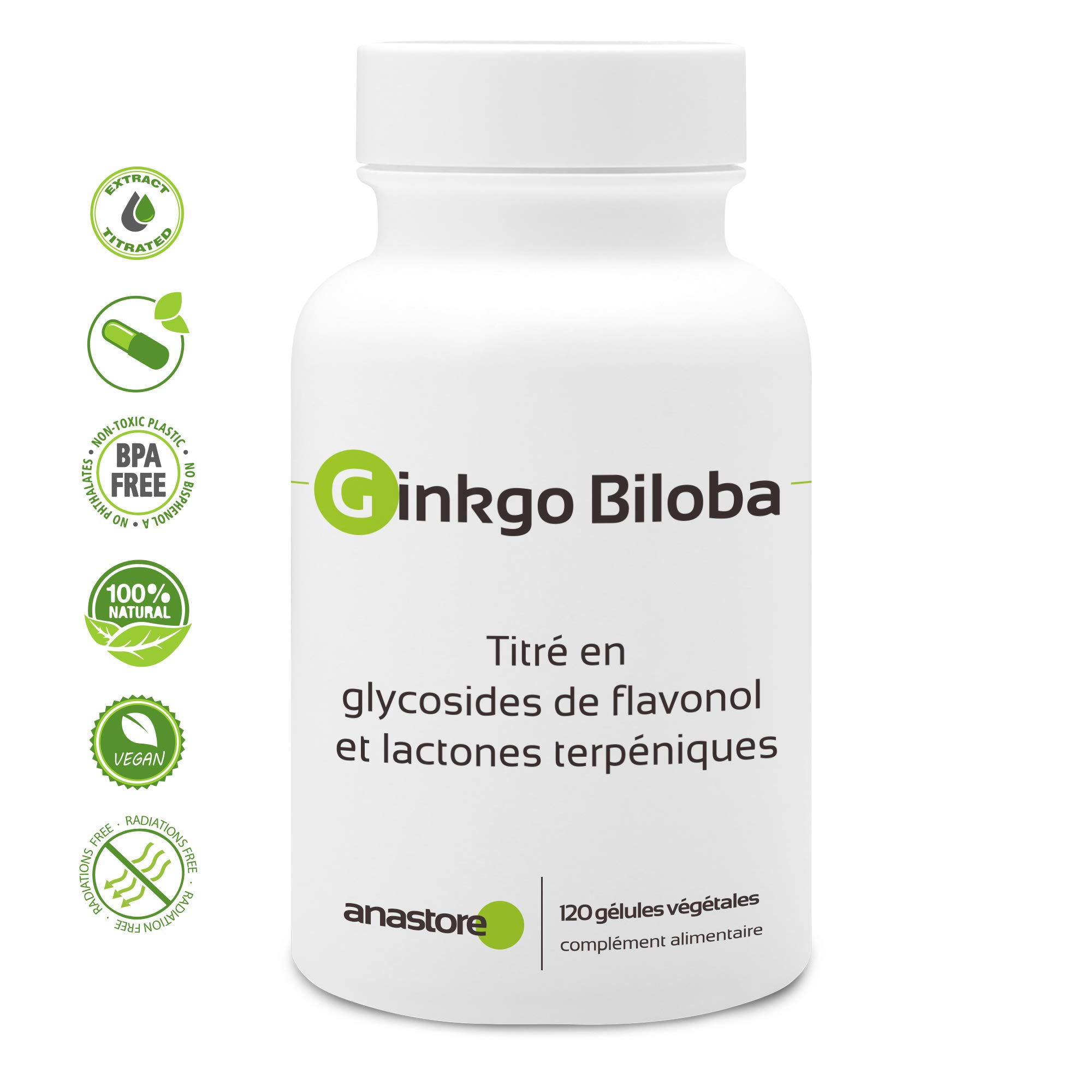 GINKGO BILOBA * PACK 3+1 GRATIS * 60 mg / 480 capsule