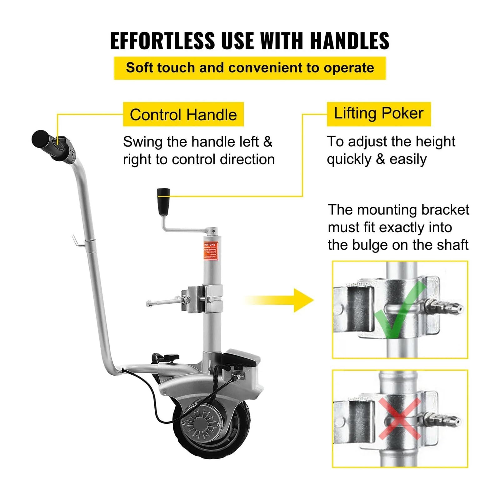 12V Motorised Wheels Electric Power Mover Maneuver Trailer Boat 350W Striker Power Wheel Foldable,DIY Tools