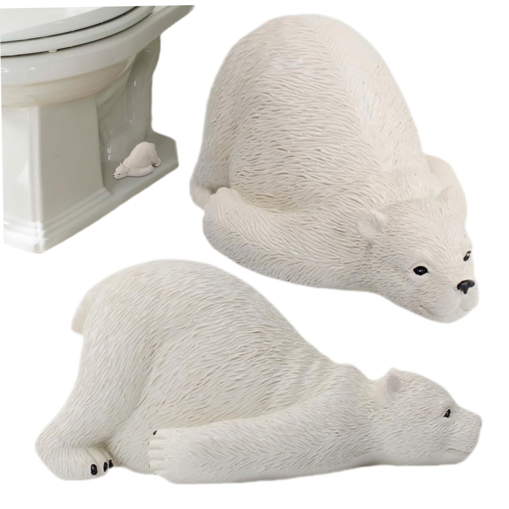 Tapas para pernos de inodoro de oso polar accesorios protectores de baño de resina
