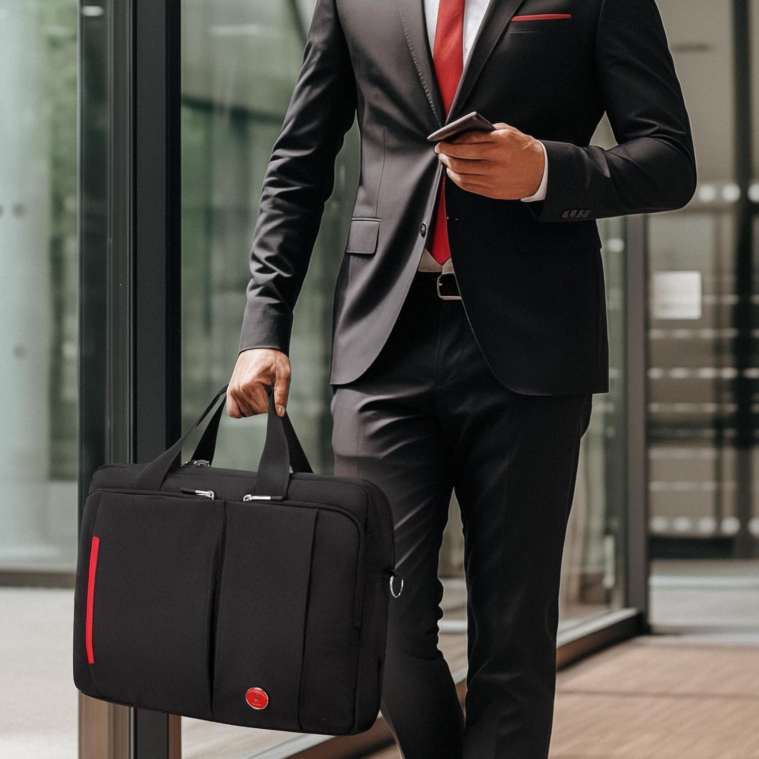 Omnpak 17 inch Laptop Bag, Laptop Briefcase with Combination Lock, Anti Theft Business Office Bag,Satchel Bags for Men,Water-Repellent Gaming Computer Bag for Women Locking Notary Bag, Hippa Bag