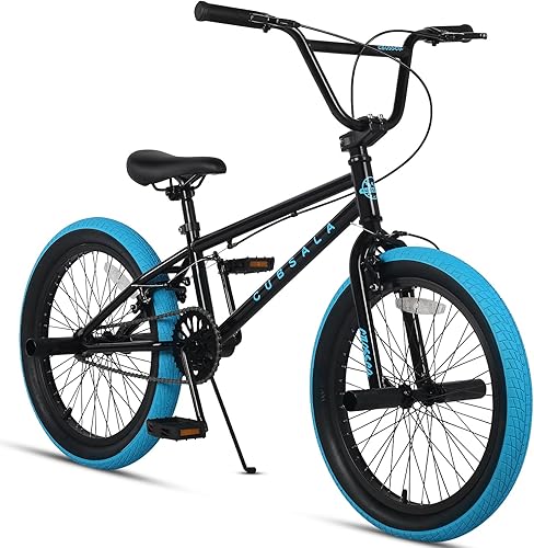 Miniatura 23 de Freestyle BMX Bike, 18 20 Inch Kids Bicycle for 5-13 Years Old Kids and Beginner Level Rider, Multiple Colors Blanco,Negro -,Negro con neumáticos
