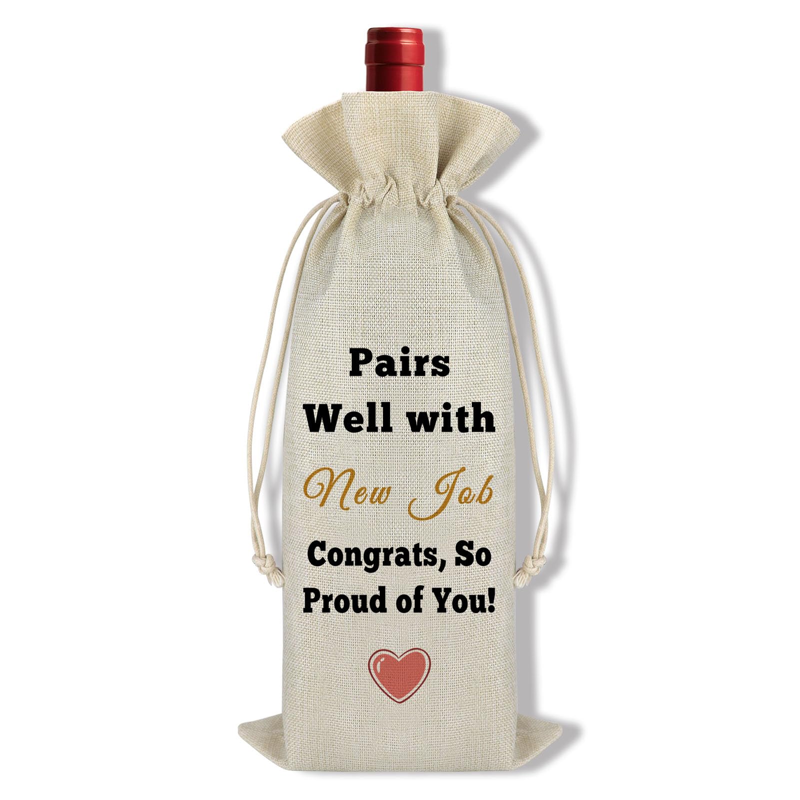 XimalunNew Job Gifts for Women Men Congratulations Gifts Pairs Well with New Job Wine Bag Promotion Gift Leaving Gifts for Colleague Goodbye Farewell Going Away Gifts