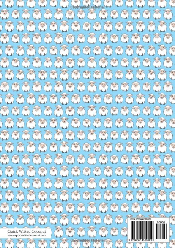 Sheep Notebook - Lined Pages - A4 - Premium: (Blue Edition) Fun notebook 192 lined pages (A4 / 8.27x11.69 inches / 21x29.7cm) - Image 2