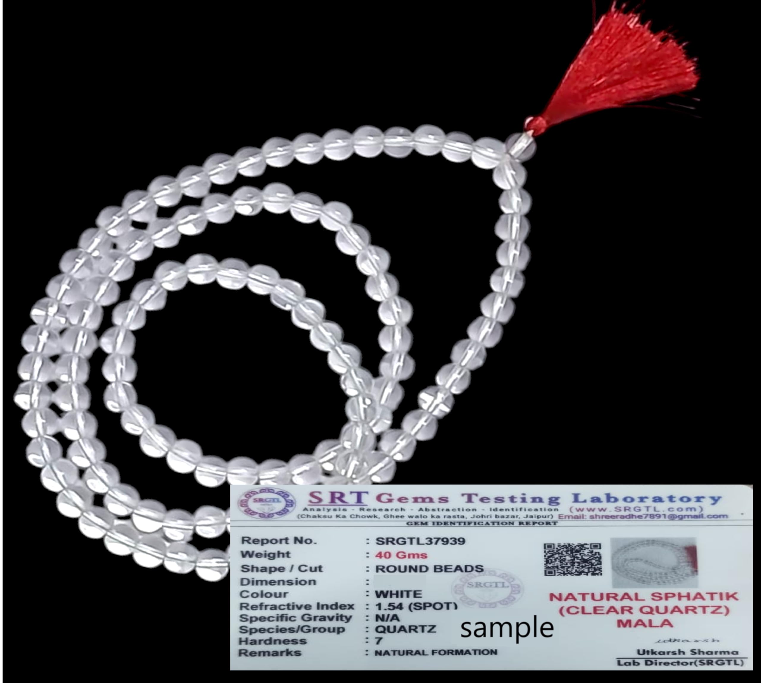 shree jinvar decor Mind Blowing Sphatik Mala Original Certified स्फटिक माला 108 ओरिजनल A1 Rated Safed Sfatic Mala 108+1 Beds Spatika Malai For Wearing Men & Women-image-30