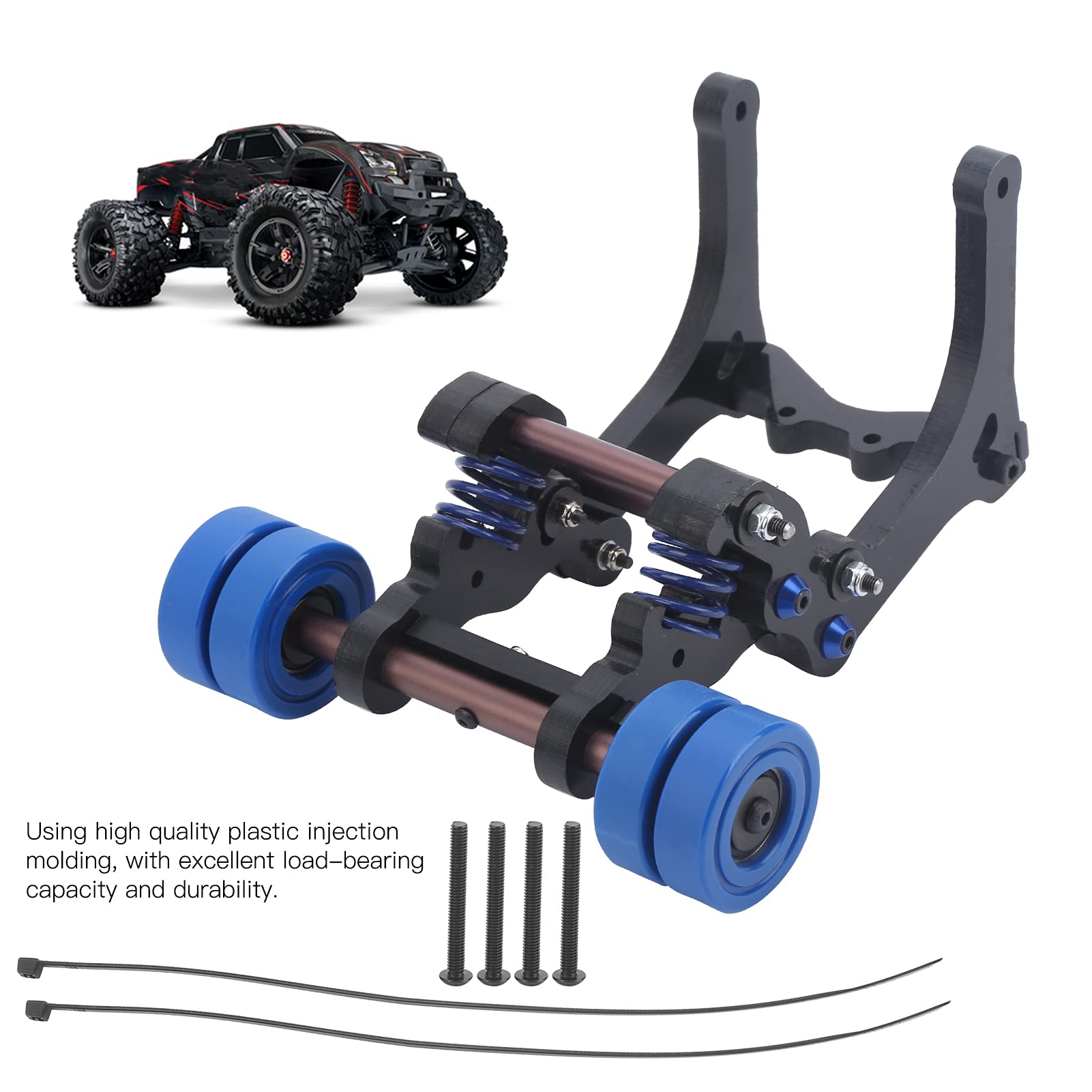 RC cztery koła sprężynowe koło HeadUp wysokiej jakości trwałe części zamienne do TRAXXAS XMAXX 1/5 RC Trucks metalowy plastik 150mm 435g (Niebieski)