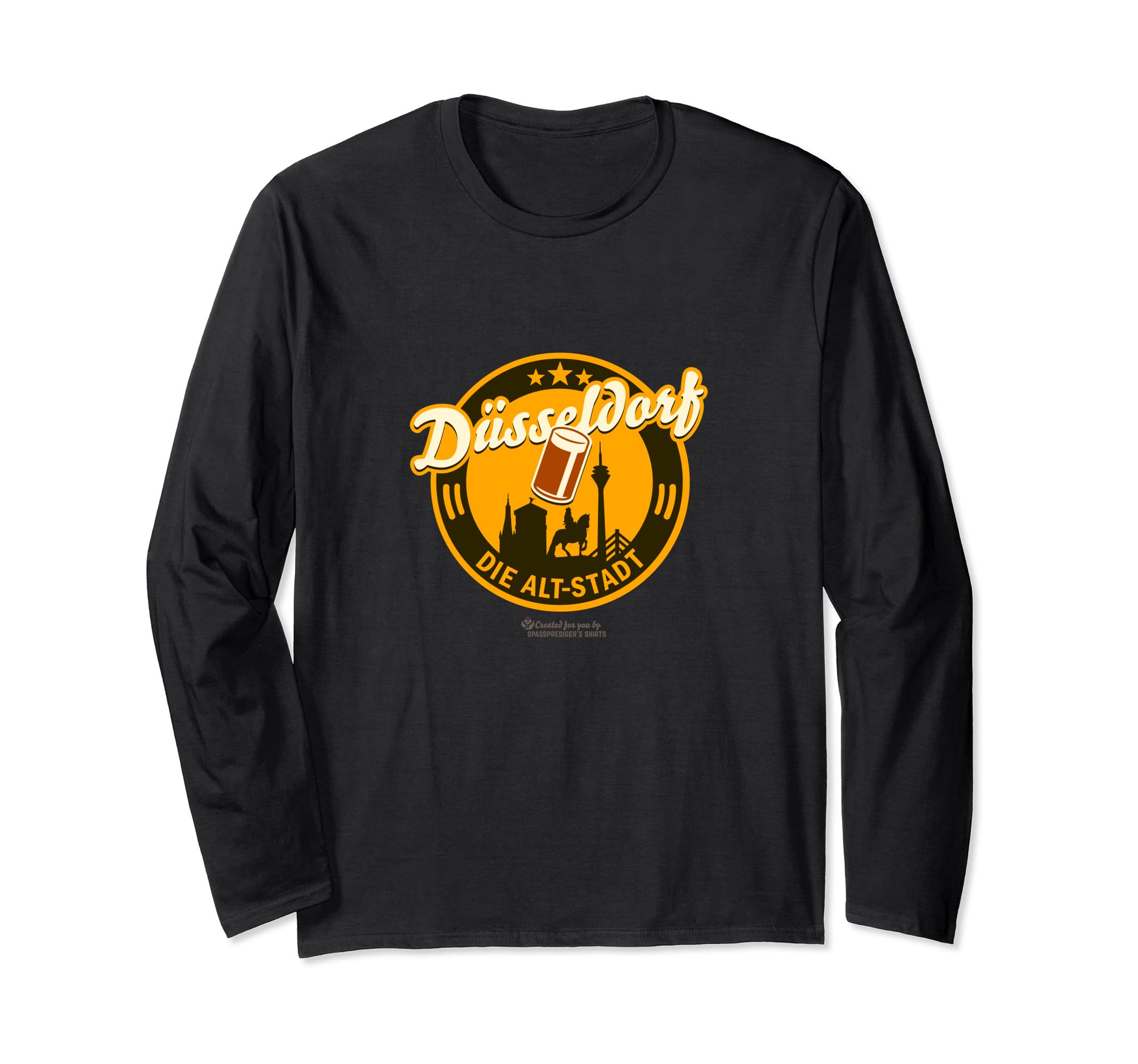 Düsseldorf Die Alt-Stadt & Landmarks Düsseldorf Long Sleeve T-Shirt, Black