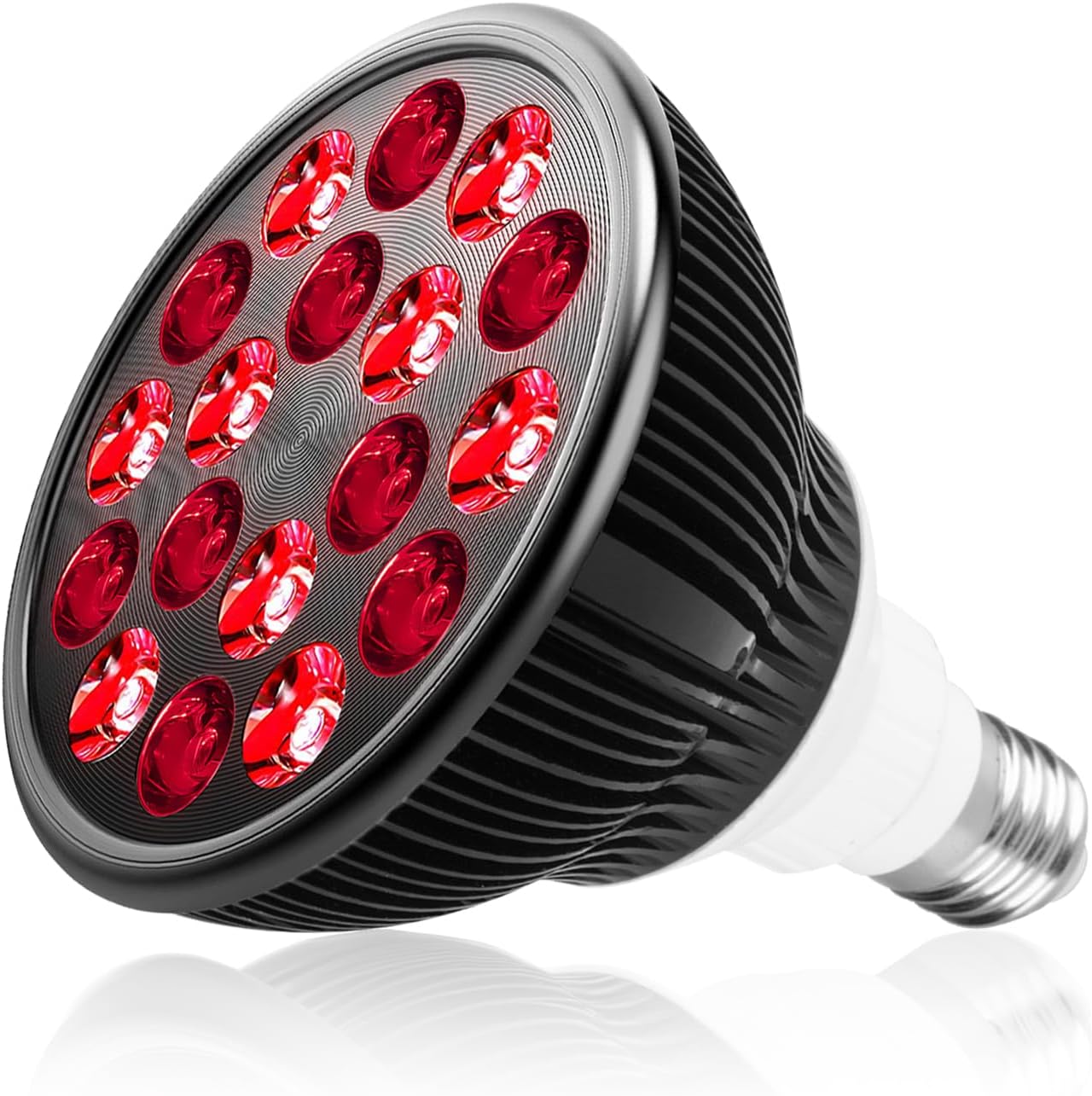 Aumtrly Red Light Therapy Bulb, Red Light Therapy for Body and Face Use, 18 LEDs 660nm Red and 850nm Near Infrared Red Light Therapy Lamp Suitable E26 Socket (Only Bulb)
