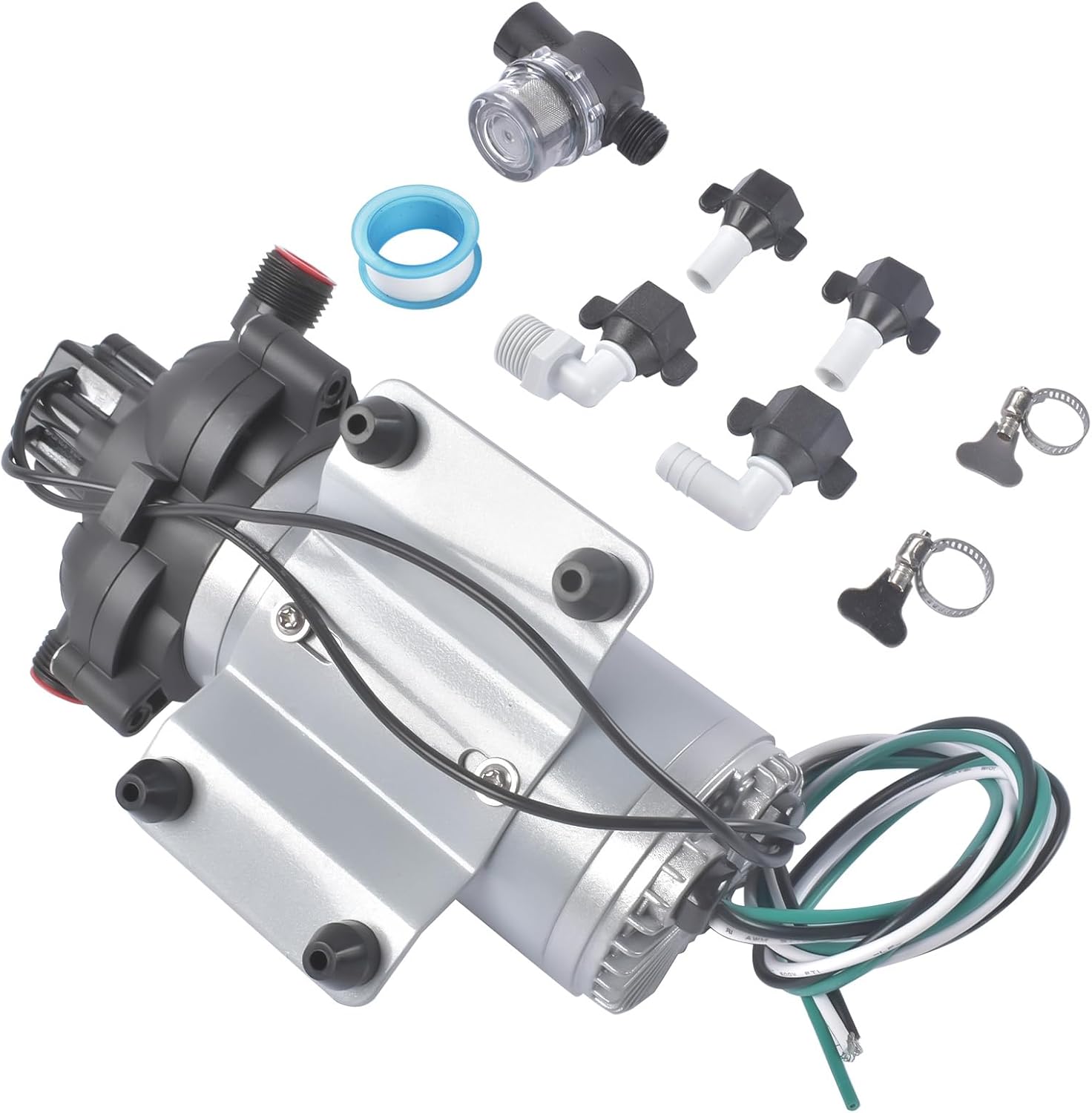 2088-594-154 RV Water Pump - 3.3 GPM 115 Volt 1/2in Power Water Pump Replacement for RVs Motorhome & Caravan 2088594154 Weonefit