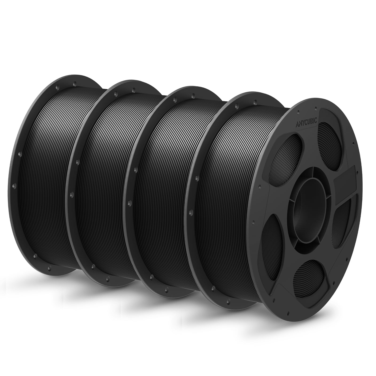 ANYCUBIC PLA+ Filamento 1,75 mm, Precisione Dimensionale +/- 0,02 mm, Materiali per Stampa 3D ad Alta Tenacità e Precisione, Identificazione Intelligente, 4KG Nero