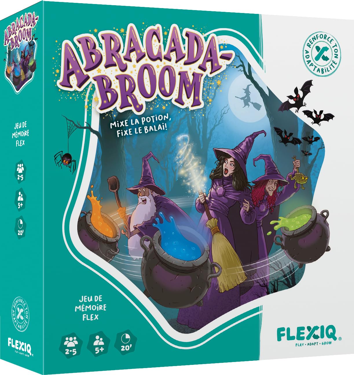 Asmodee - Abracada-Broom - FlexiQ - Jeu de Société - Jeu mémoire éducatif