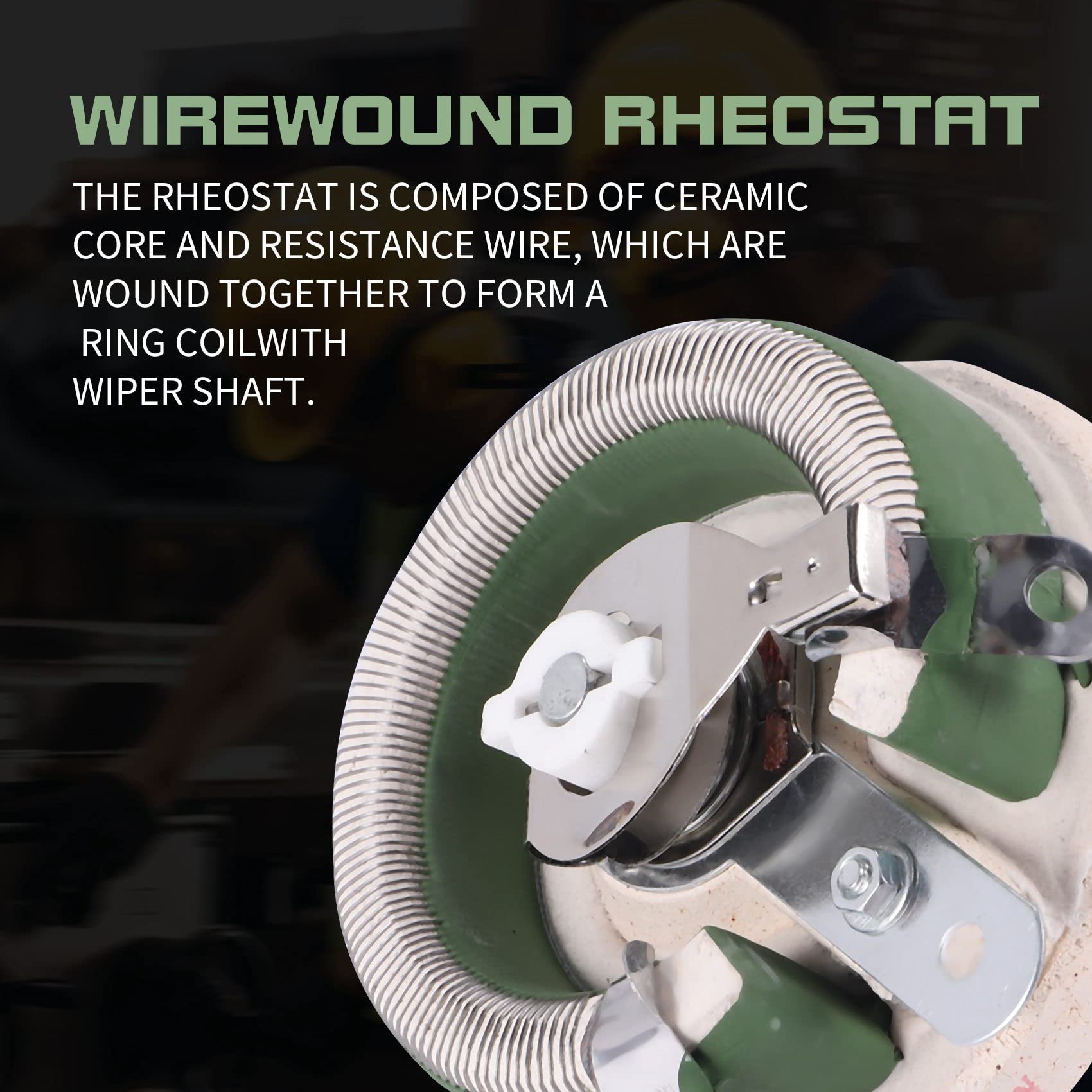 Potentiomètre de en céramique 100 W 100 ohms rotatif résistance rhéostat