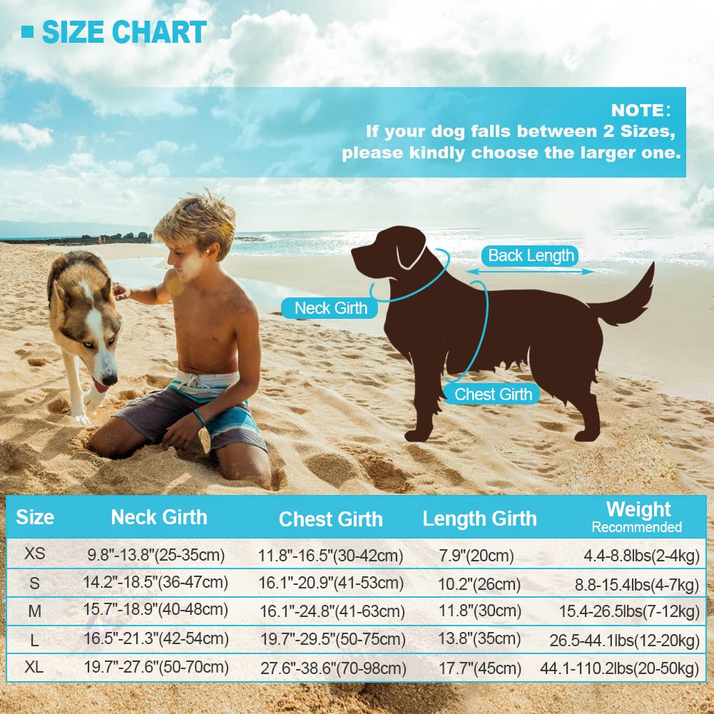 EMUST Giubbotto di salvataggio per cani di taglia piccola, media e grande, con maniglia di salvataggio, regolabile, per piscina, spiaggia, barca (XL, mimetico blu)