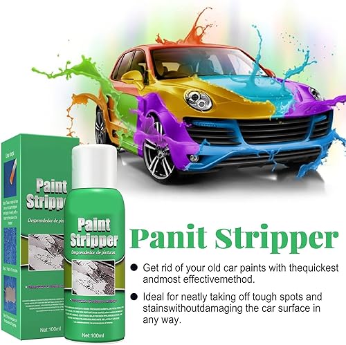 Miniatura 7 de Removedor de pintura eficiente, removedor de pintura de coche de 3.4 fl oz, cepillo pelador de pintura de superficie de metal, gel pelador de