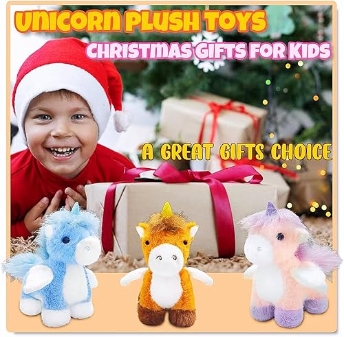 Miniatura 6 de Animal de peluche de unicornio alado de 12 pulgadas, animales de peluche de caballo azul suave, juguetes de peluche para niños y bebés, lindos