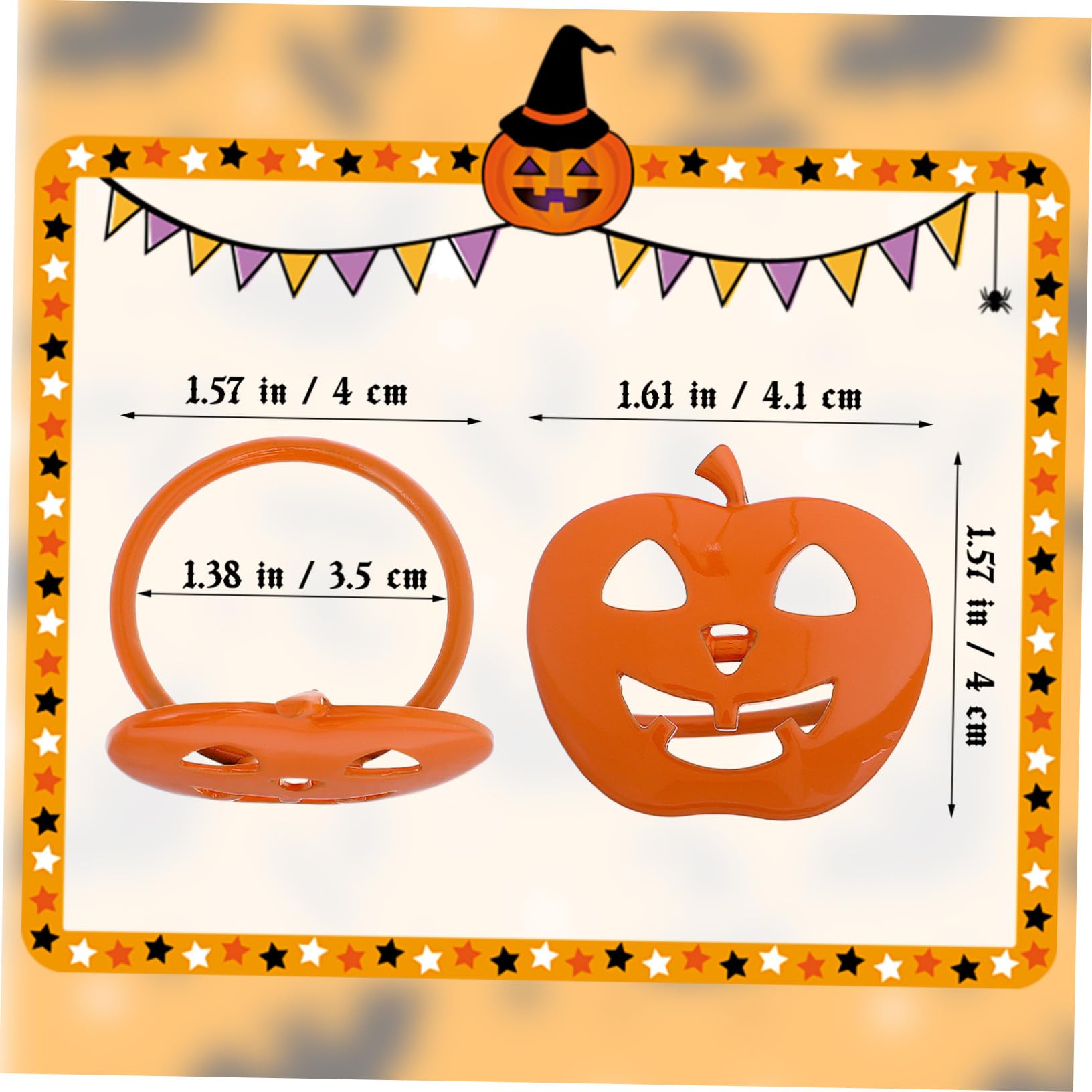 12pezzi Portatovaglioli a Forma Di Cranio Arancione Anelli Per Tovaglioli Decorativi Per Feste Di Halloween Per Ristoranti e Hotel Confezione