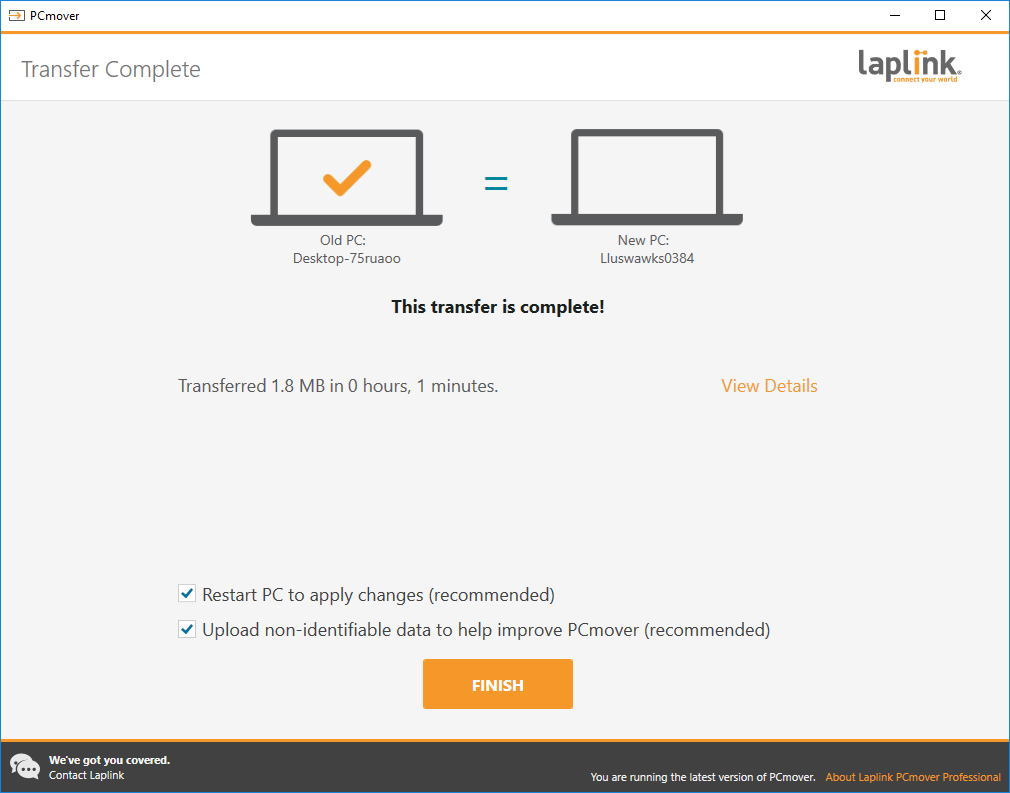 PCmover Professional 11 (1 Utilisation) - La méthode la plus facile pour transférer vos fichiers vers un nouveau PC! [Téléchargement]