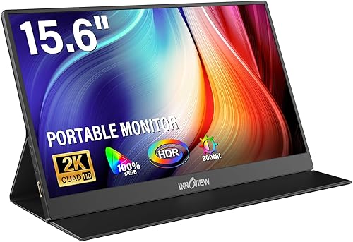 Miniatura 9 de InnoView Monitor Portátil con Pantalla Táctil de 15.6" 1080P de 10 Puntos, Monitores Portátiles con Funda Protectora y Soporte Integrado, 1200:1