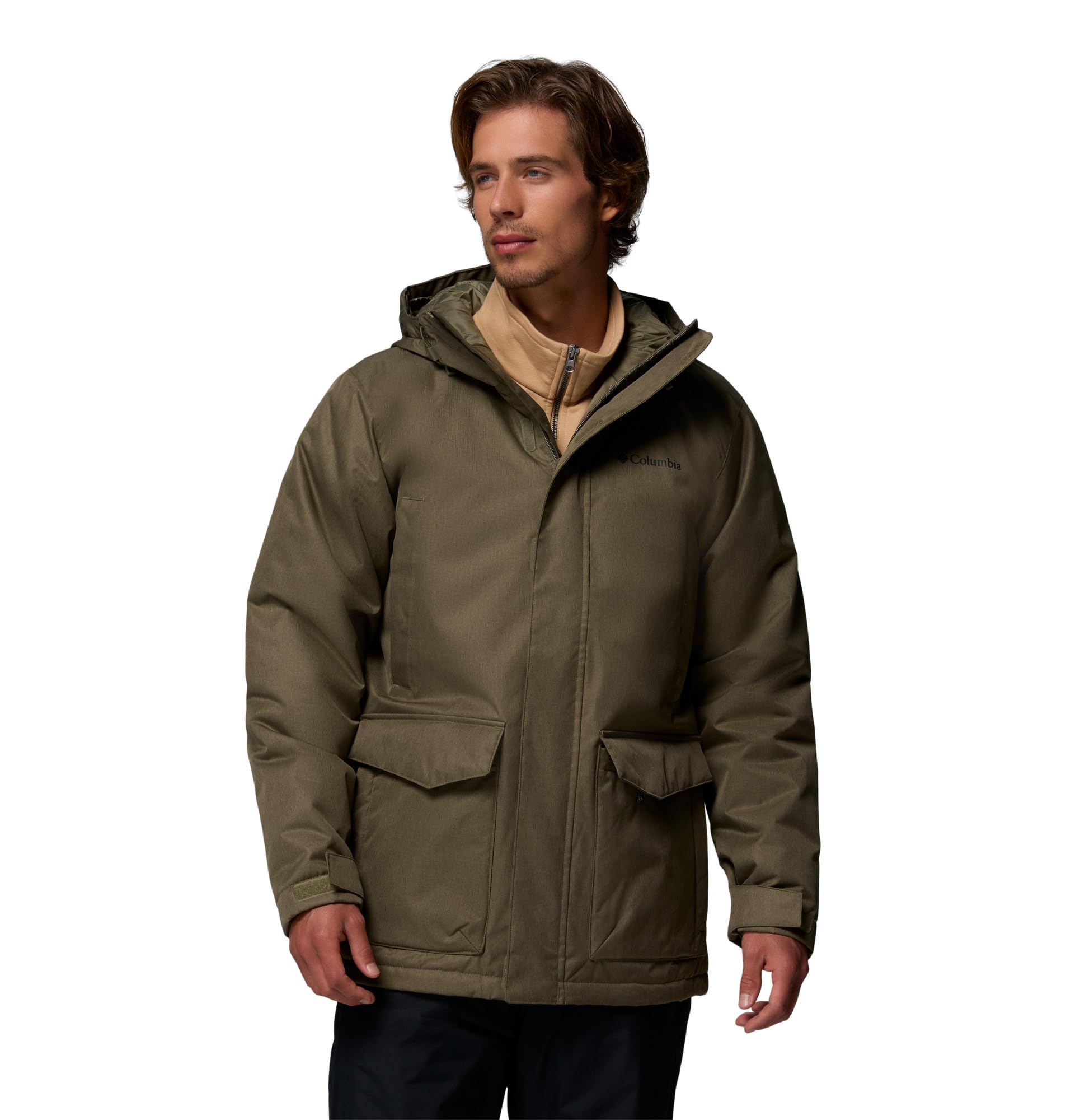 Columbia Men's Pines Lake Parka, Winter parka, Stone Green, Large