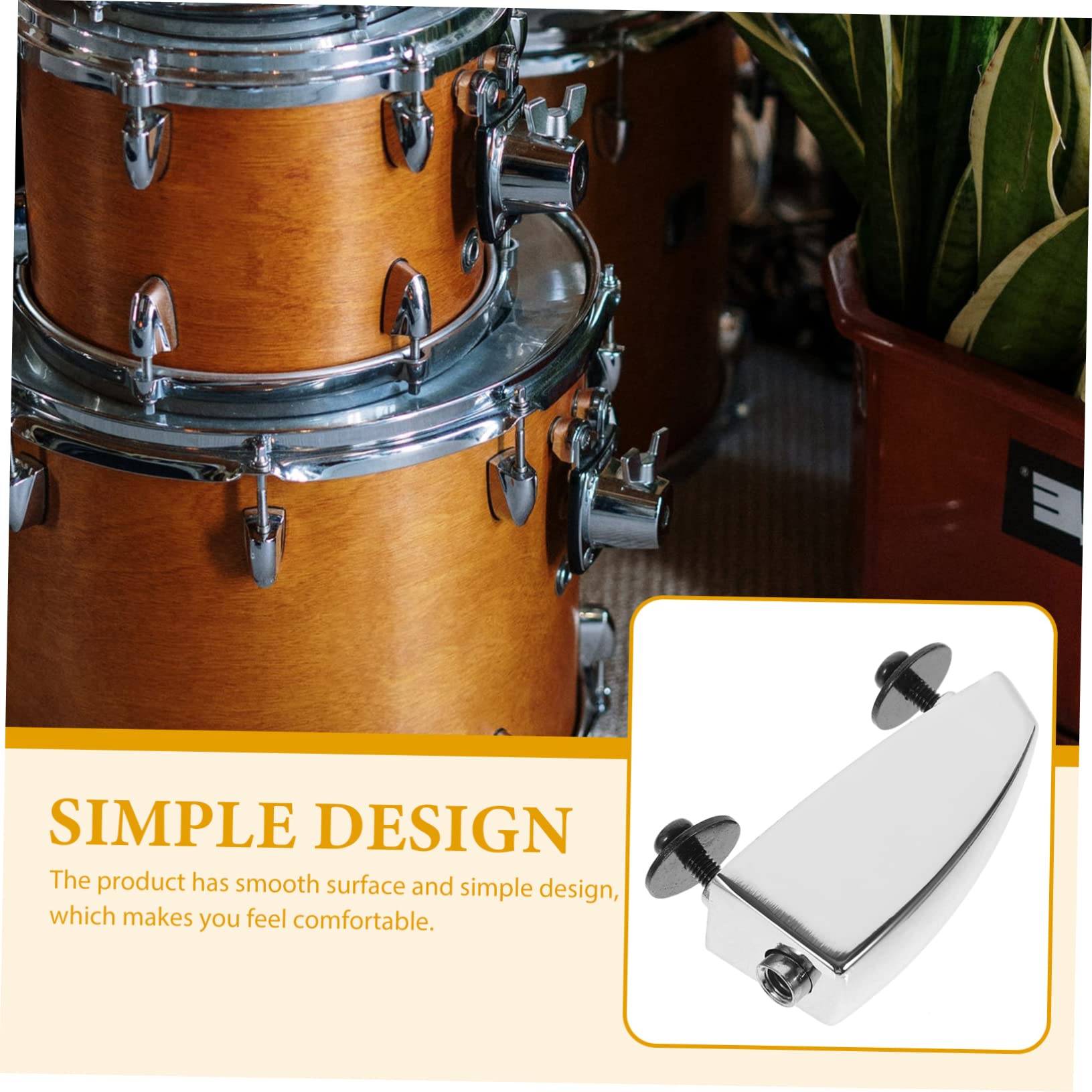 Toddmomy Pointed Unilateral Drum Ear Drum Lugs Snare Drum Lug Connector Drum Hooks Drum Parts Drum Ear Hooks Connector Lug for Drum Lug Claw Hook Drum Connectors Aluminum Alloy Silver