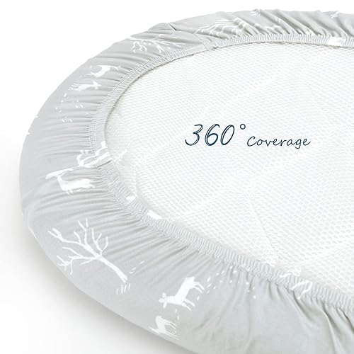 Miniatura 8 de Juego de sábanas ajustadas ultra suaves para cuna, 2 unidades, ajuste universal para moisés, cuna, cesta de Moisés, colchón ovalado y rectangular,