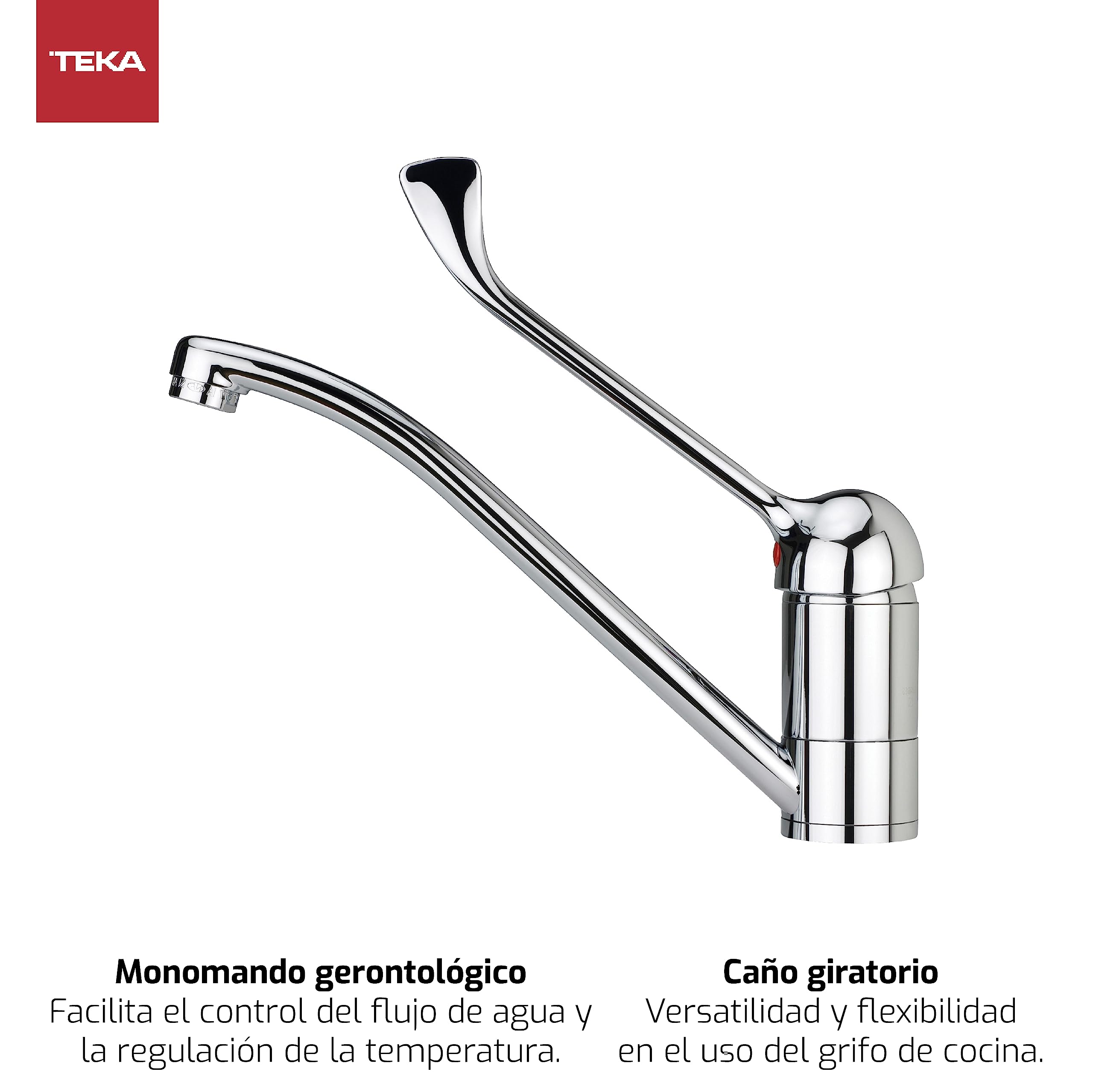 GRIFO TEKA MED913 CROMO CAÑO BAJO