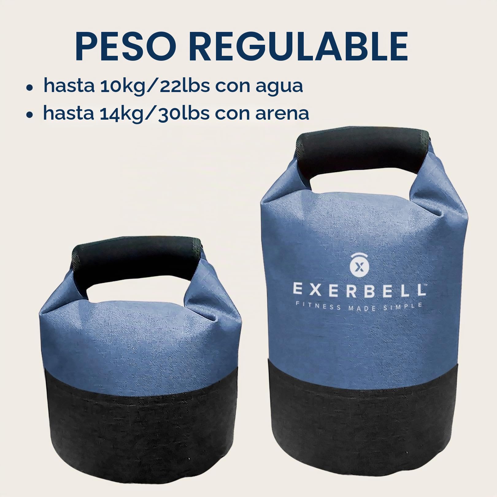 Pesas rusas plegables y ajustables para entrenamiento, bolsa de arena (color: azul)