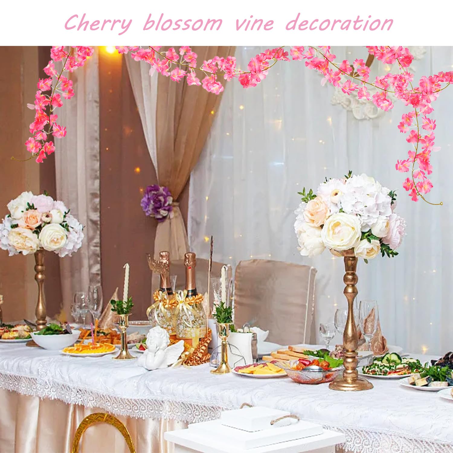 Zijden Bloesemtak - Japanse Bloesem | Prunus Oud Roze met Roze 84cm – Y&M Home Creations