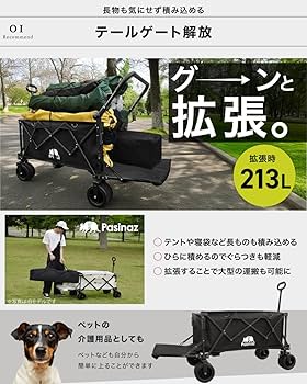 Pasinaz キャリーワゴン キャリーカート NEWモデル 211L Amazon.co.jp: Pasinaz NEWモデル アウトドアワゴン キャリーワゴン 耐