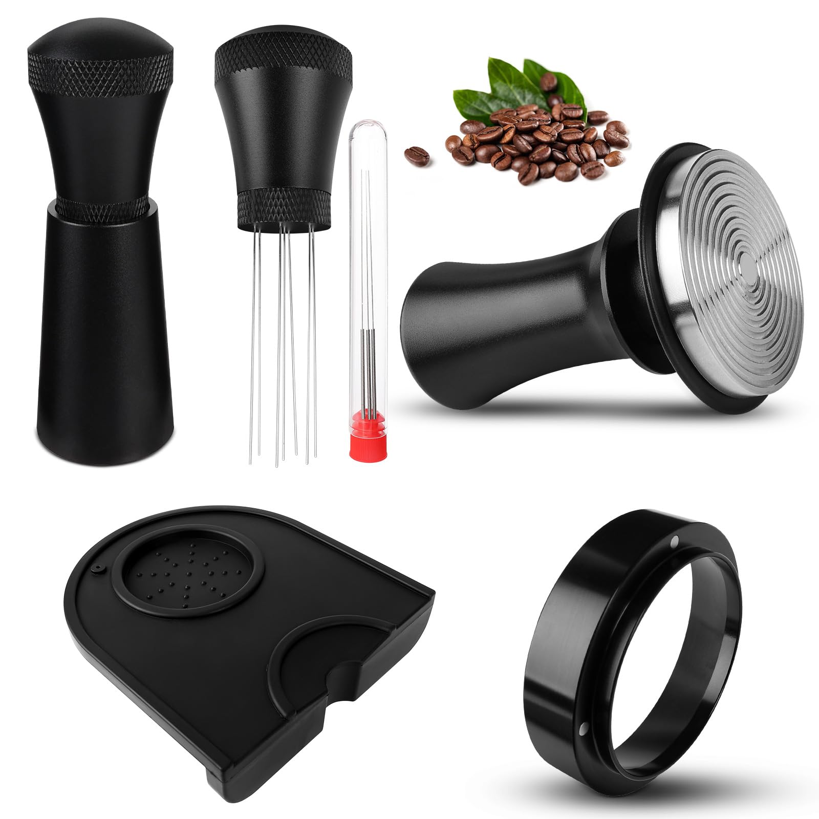 Tamper Per Caffè Wenosda 51mm - Con Base Ripple, Scala Regolabile E Accessori, Acciaio Inox - Foto 10