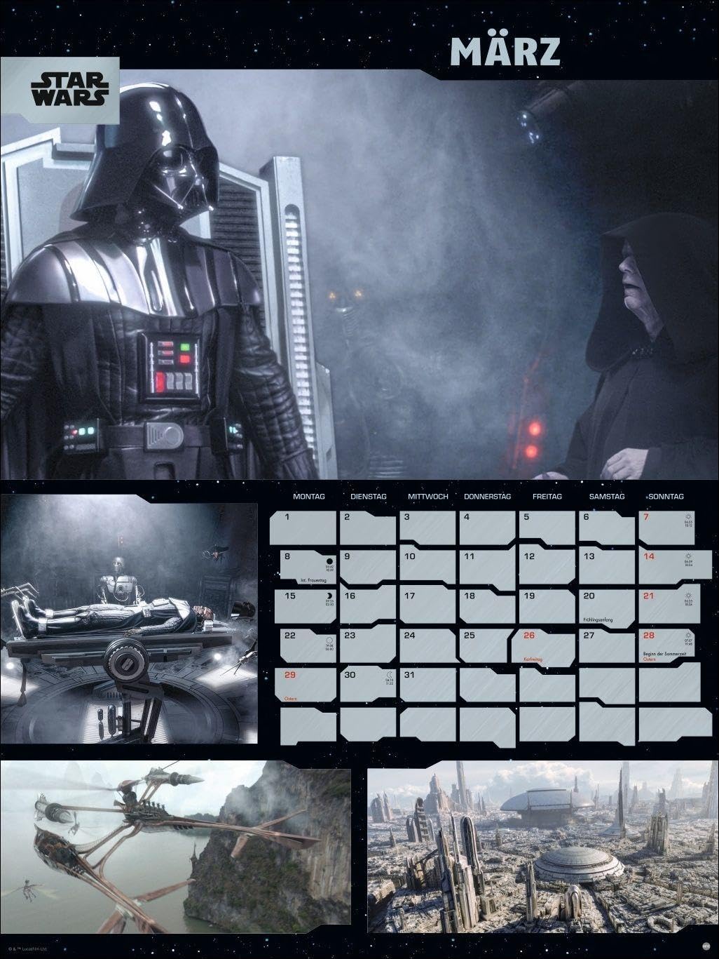 Star Wars Broschur XL Kalender 2027: Praktisch und ein absoluter Hingucker: Terminplaner groß mit den besten Szenen aus den Star Wars Filmen. Viel Platz für Termine für Star Wars Fans.