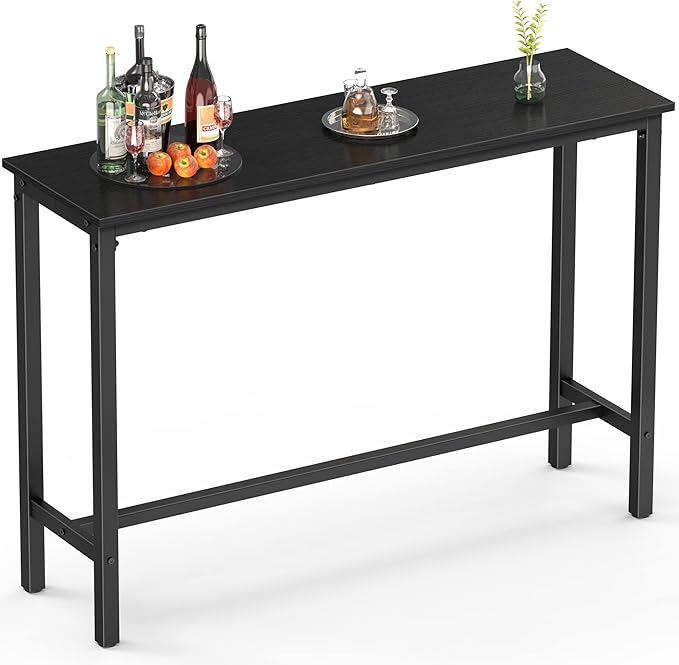 Mr IRONSTONE Bar Table, 53" Pub Table High Top Table Rectangular Bar Height Table