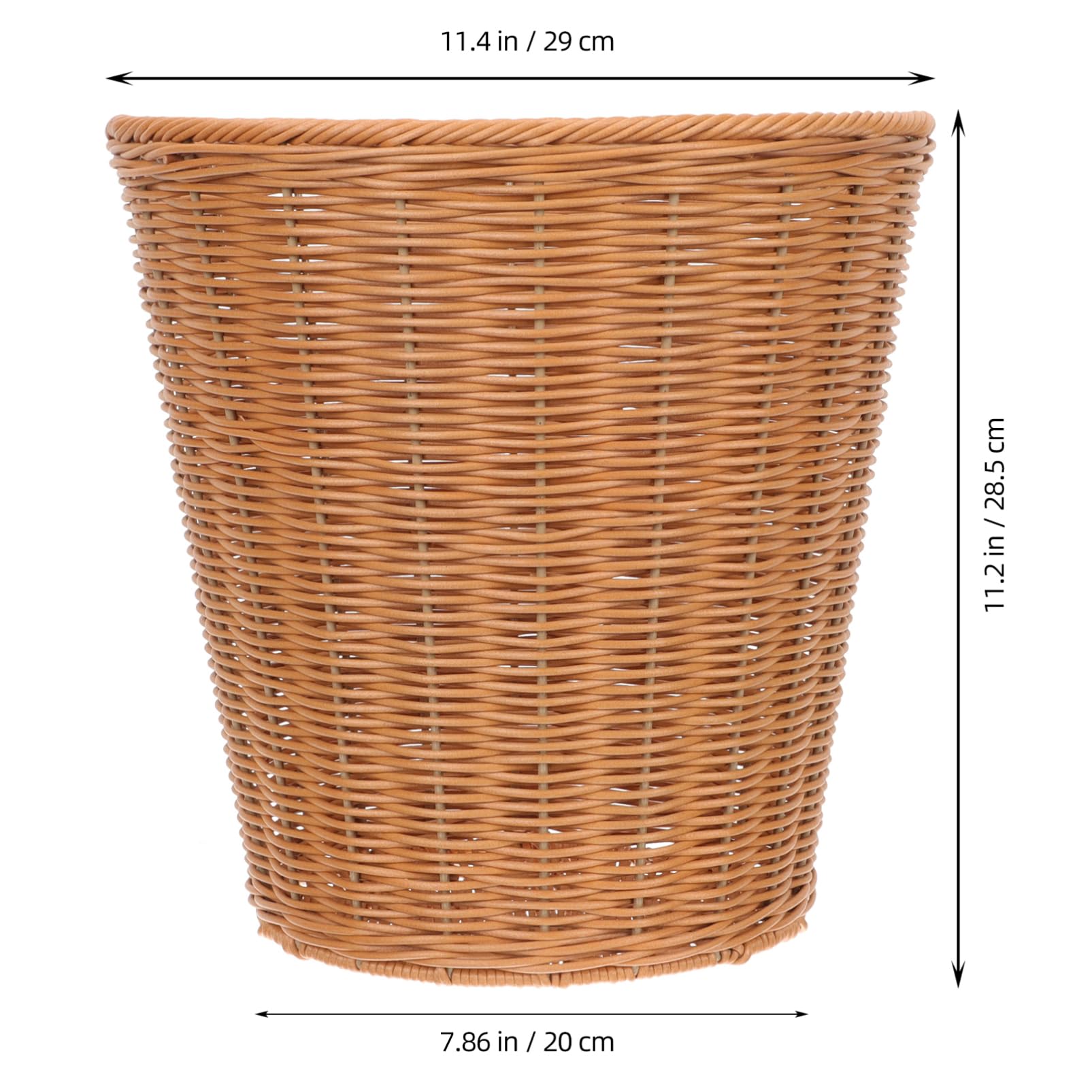 Geflochtener Rattankorb Haushaltskorb Rattan Aufbewahrungskorb Küche Wohnzimmer Vielseitiger Papierkorb Mit Natürlicher Flechtoptik