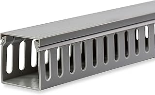 StarTech.com 2x2in Open Slot Wiring Cable Raceway Duct with Cover, Server Rack Cable Management, Cable Cover Duct, Cord Hider / Organizer, PVC Cable Manager, TAA Compliant (AD2X2)